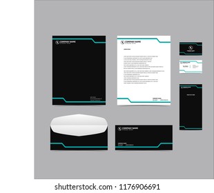 Stationery Editable Corporate identity template design with simple lines. Business set branding eps 10