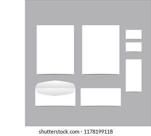  Stationery Editable Corporate identity template design white default. Business set branding eps 10