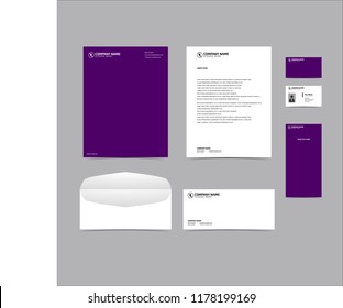 Stationery Editable Corporate identity template design. Business set branding eps 10