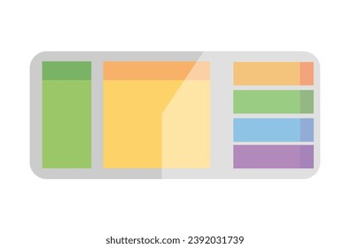 Stationery elements of flat cartoon set. In this captivating illustration a colorful style complements the array of school enticing selection of paint for art lessons. Vector illustration.