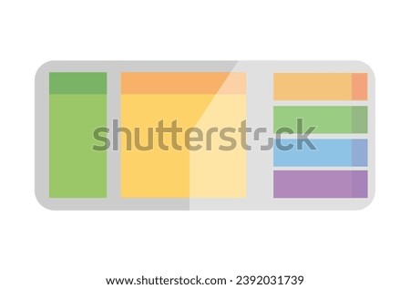 Stationery elements of flat cartoon set. In this captivating illustration a colorful style complements the array of school enticing selection of paint for art lessons. Vector illustration.
