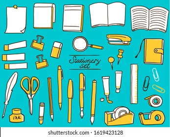 https://image.shutterstock.com/image-vector/stationery-fashionable-hand-drawn-line-260nw-1619423128.jpg