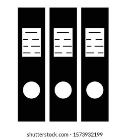 Stationery File Black Icon. Vector Illustration.
