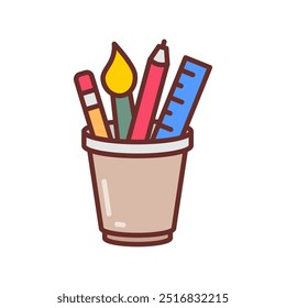 Stationery Filled Icons , Vector illustration