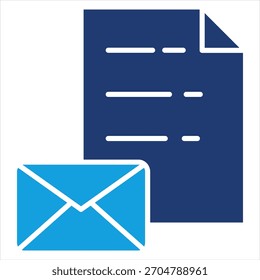 Papelería Ilustración vectorial de icono azul plana