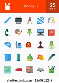 Stationery Flat Icons
