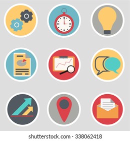 Stationery flat icons