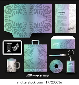 Stationery, flower motif