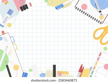 Stationery Frame, Background Material, Pop Design, Grid Background