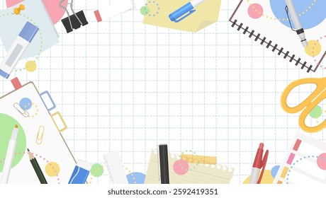 Stationery Frame, Background Material, Pop Design, Grid Background