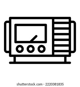 Stationery generator icon outline vector. Electric energy. Mobile equipment