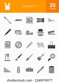 Stationery Grey Icons
