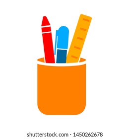  stationery holder icon. Logo element illustration. stationery holder symbol design. colored collection.  stationery holder concept. Can be used in web and mobile