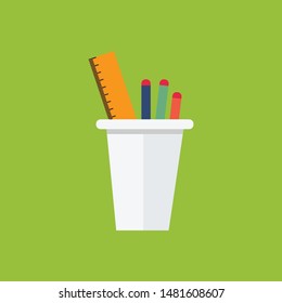 stationery holder icon. Logo element illustration. stationery holder symbol design