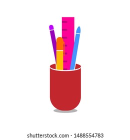 stationery holder icon. Logo element illustration. stationery holder symbol design. 