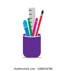 stationery holder icon. Logo element illustration. stationery holder symbol design. 