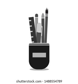 stationery holder icon. Logo element illustration. stationery holder symbol design. 