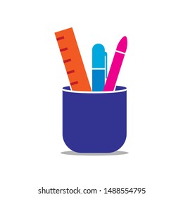 stationery holder icon. Logo element illustration. stationery holder symbol design. 