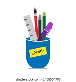 stationery holder icon. Logo element illustration. stationery holder symbol design. 