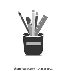 stationery holder icon. Logo element illustration. stationery holder symbol design. 