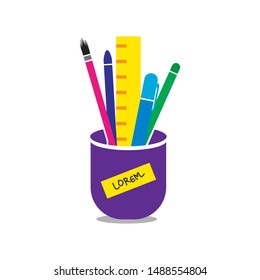stationery holder icon. Logo element illustration. stationery holder symbol design. 