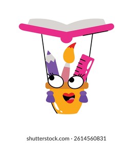 Stationery holder vector Sticker. Eps 10 file
