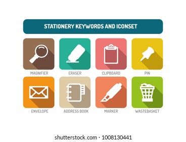 Stationery Icon Concept