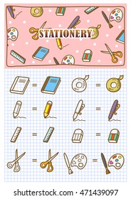 stationery icon doodle