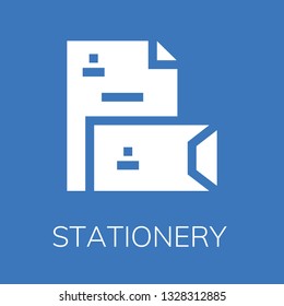  Stationery icon. Editable  Stationery icon for web or mobile.