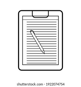 stationery icon with flat design