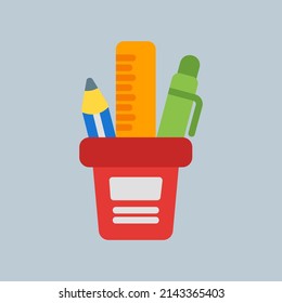 Stationery icon in flat style, use for website mobile app presentation