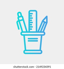 Stationery icon in gradient style, use for website mobile app presentation