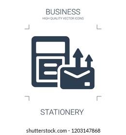 stationery icon. high quality filled stationery icon on white background. from business collection flat trendy vector stationery symbol. use for web and mobile