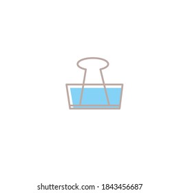 stationery icon illustration of clipper with color outline design vector