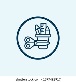 stationery icon isolated on white background from office collection. stationery icon trendy and modern stationery symbol for logo, web, app