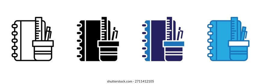 Stationery Icon Multi Style Vector Illustration