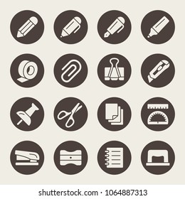 Stationery icon set