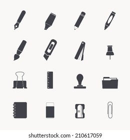 stationery icon set