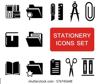 stationery icon set