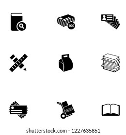 stationery icon set vector