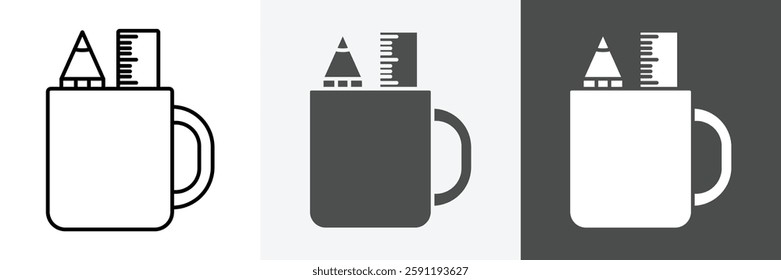 Stationery Icon set vector art