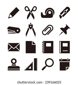 Stationery icon set / vector illustration