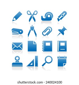 Stationery icon set / vector illustration