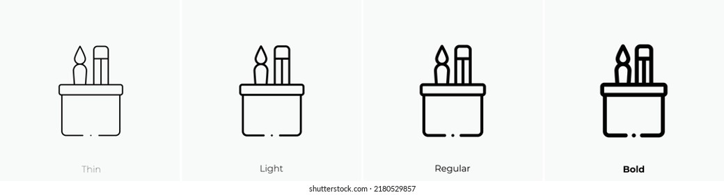 stationery icon. Thin, Light Regular And Bold style design isolated on white background