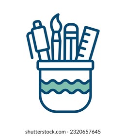 stationery icon vector design template in white background