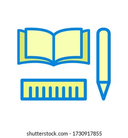 Stationery icon vector on white background