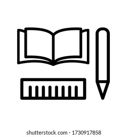 Stationery icon vector on white background