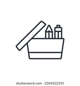 stationery icon. vector.Editable stroke.linear style sign for use web design,logo.Symbol illustration.