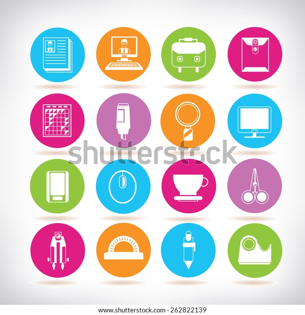 stationery icons, office\
tools
