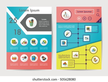 Stationery icons set with long shadow,eps10